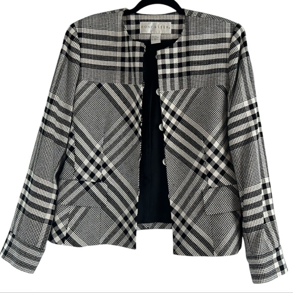Doncaster Jackets & Blazers - Doncaster Vintage Black & White Size 12 Blazer Jacket Silk EUC Business Casual